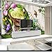 Produktbild Rureng Personalisierte Benutzerdefinierte 3D Blume Waldgrün Wohnzimmer Über Die Kinderzimmer Tapete Wandbild Tapete-120X100Cm