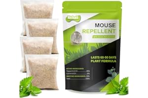 Nehaii Mouse Repellent, Rat Repellent Outdoor, Peppermint Oil Rat Repellent, Mice Repellent Indoor, Rat Deterrent, Rodent Repellent, Rat Deterrent, Mouse Deterrent -4Packs