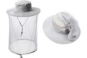 ZffXH Cappello Zanzariera, Zanzariera Fly Head Net Hat Rete Pesca cap Ape Apicoltura Velo Cappelli per Uomo Donna
