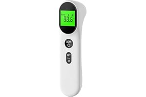 SANEWE Forehead Thermometer for Adults Kids No-Touch Infrared Digital Thermometers for Kids Non Contact Baby Thermometer Accurate Reading with LCD Display, Mute Mode, Memory Recall, Fever Alarm