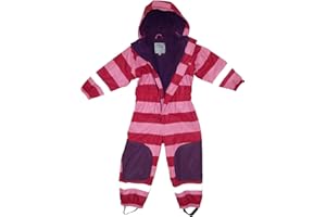 MAYLYNN OUTDOOR Maylynn - Schneeanzug Regenoverall Rosa, warm gefüttert mit dickem Fleece Futter