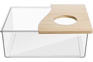 Balacoo Hamster Toilet Box Gerbil Sand Dry Bath Small Pet Acrylic Toilet Hamster Bathtub Small Animal Pet Sauna 20X15X8CM