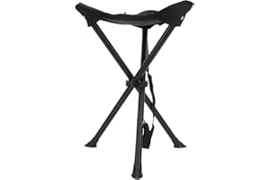 Luqeeg Sgabello per Treppiede Pieghevole Compatto, Portatile 3 Gambe Alte Sedia per Treppiede per Campeggio All'aperto Passeggiate Caccia Escursionismo Pesca Viaggi, Supporto 200 kg