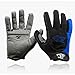 Produktbild Fahrradhandschuhe EULANT Fitness Handschuhe Damen Herren Trainingshandschuh mit Adjustable Klettverschluss und Safe Geleinlage Palm Sporthandschuhe für Radsport, Camping und mehr Sports (Vollfinger Fahrradhandschuhe /Blau)/M