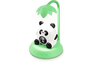 Bigben Réveil Enfant Veilleuse Panda, Réveil Lumineux et Éducatif Jour Nuit, 6 Mélodies, Intensité Réglable, Veilleuse Musicale et Lampe de Chevet pour Fille et Garçon. TAï - SLKIDSPANDA