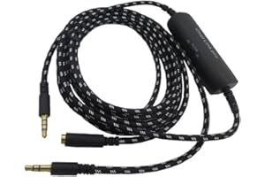 Xingsiyue Câble Party Chat Link Pro Compatible avec Elgato Game Capture HD60 S+/HD60/HD60 Pro/HD60 X/Xbox One/Xbox Series X/S/PS4/PS5, Adaptateur Audio avec Suppression du Bruit