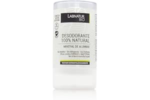 S&S COSMETICA NATURAL Desodorante Alumbre Stick 120g Labnatur Bio. Con Mineral de Alumbre 100% Natural. Transpiración y Elimina el Mal Olor. Natural Certificado, Ecológico y Vegano.