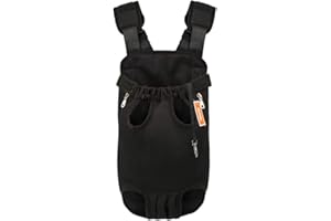 NICREW Legs Out Front-facing Dog Carrier Backpack, Hands Free Adjustable Pet Dog Backpack Carrier for Walking Hiking Bike and Motorcycle (Updated Version, Wide Straps with Shoulder Pads)