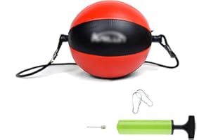 Zhiyuanan Boxing Speed Ball Punching Ball Hanging Reflex Striking Bag Suspended Double End Adults Exercise Floor To Ceiling Bag Training Fighting Ball Speedball Set