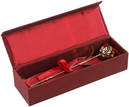 St. Leonhard Echte Rose für immer schön: 24 Karat vergoldet, 28 cm - 4