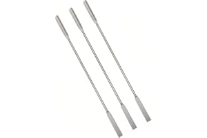 ‎ZEAYEBSR Zeayebsr 3pcs Edelstahl Doppelt Beendete Spatel: Micro Lab Spatel Sampler Labor Apotheke Probenahme Spatulas Pille Pulver Spatel ，spatel，laborlöffel edelstahl，laborlöffel，metallspatel