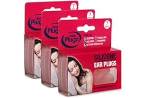 HUSH PLUGZ 21 Pairs (X3 Packs) of Skin Tone Adult Mouldable, Silicone Putty, Swimming and Sleeping Ear Plugs