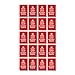 Produktbild Glänzendes Vinyl Aufkleber Pack: Keep Calm and Drink Bloody Marys rot Scarlet Ruby WW2 WWII Parody Sign (20 Aufkleber, 4,5 x 3 cm/4,6 x 3 cm)