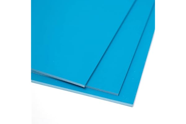 Artway Feuilles de Polymère Coupe Douce A4 - Idéal pour pour impression en relief/l'imprimerie - Paquet de 3 feuilles - Bleu