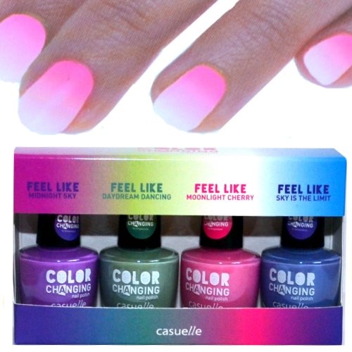 Thermal Effect Nail Varnish Colour Changing Nail Polish x4 Colours