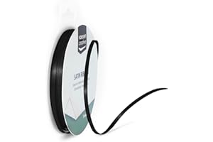 ‎VAESSEN CREATIVE Vaessen Creative Satinband 3mmx10m Schwarz, Schleifenband, Dekoband, Bänder zum Basteln, Stoffbänder für Hochzeit, Taufe Und Geburtstagsgeschenke