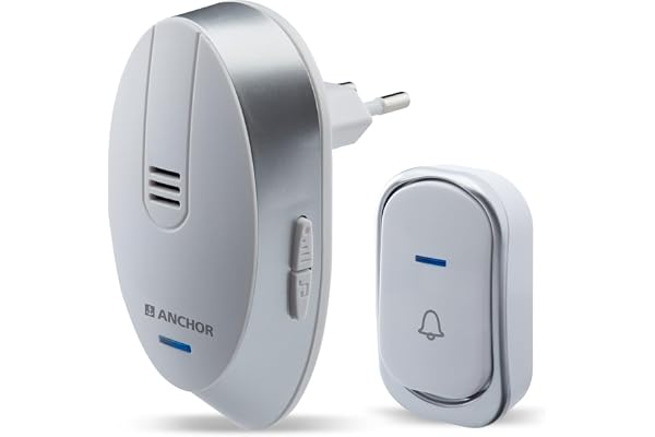 Anchor by Panasonic Wireless Doorbell 45 Melodies Calling Bell for Home, Office with 120 Meter Operating Range Door Bell for home (22730)