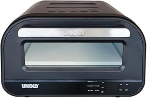 ‎UNOLD Unold 68815 PIZZAOFEN Don Luigi Sonderedition, Elektrisch 450°C, inkl. Zubehör, hitzeisoliert, gleichmäßige hitzeverteilung, Energiesparend, 2 min Backzeit, Automatikprogramme, Profi Pizza, 1.700 Watt