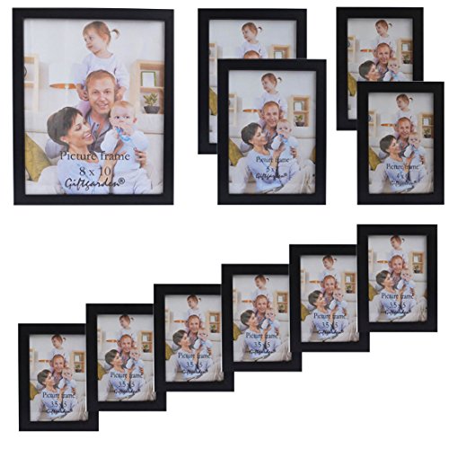 Preisvergleich Produktbild Giftgarden schwarzer Bilderrahmen Set für Bildergalerie Wanddeko Fotodisplay Geschenke Freunde