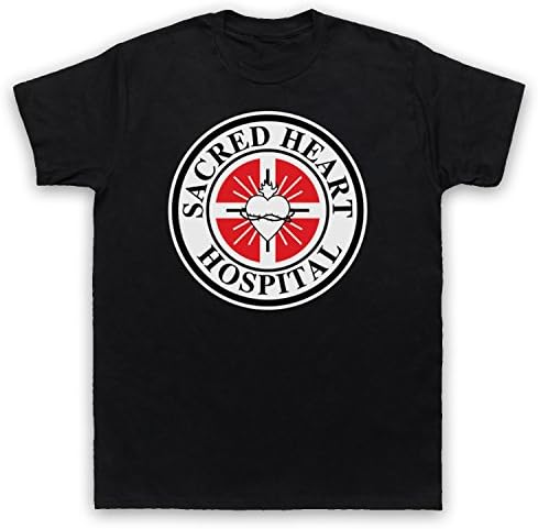 Inspired by Scrubs Sacred Heart Hospital Unofficial Mens T-Shirt, Black, Small