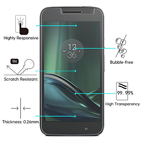 Moto G4 Play Cristal Templado OMOTON 2 Unidades Moto G4 Play Protector de Pantalla con 2 5d Borde redondo 9H Dureza Alta Definicion Garant a de por vida Moto G4 Play Cristal Templado OMOTON 2 Unidades Moto G4 Play Protector de Pantalla con 2 5d Borde redondo 9H Dureza Alta Definicion Garant a de por vida