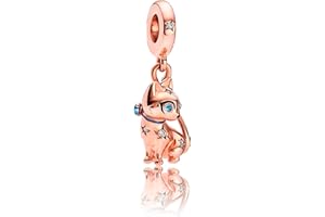 Amuefer Animale Charm Compatibili Bracciale Collana, Argento Sterling Oro Rosa Conchiglia Farfalla Gatto Cane Stitch Ciondolo Natale Gioielli Regali per le Donne Moglie Amici
