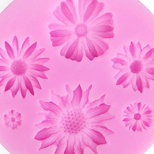 Blue Vessel Rosa Gänseblümchen Fondant Silikonform flüssige Silikonform - 5