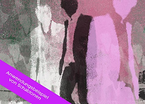 Schablone – WANDSCHABLONE – Strukturschablone – Airbrushschablone XL – SCHMETTERLINGE im SCHWARM – von zAcheR-fineT - 3