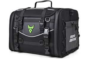 MIGHTYDUTY Motorcycle Tail Bag Expandable 45L~60L Waterproof Motorcycle Saddle Bags Large Capacity Multifunctional Storage Seat Bag for Riding Travel Motorbike Bag M Green