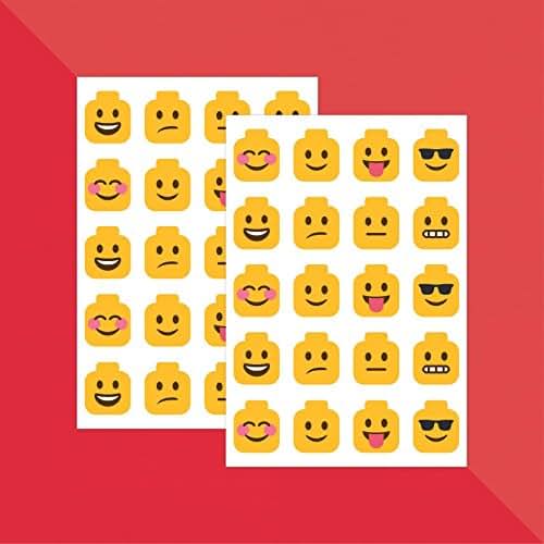 Building Block Head Emojis x 40 // Teacher Stickers Amazon.co.uk Handmade