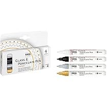 Set Colori Per Vetri KREUL - 3 Penne Decorative Bianco, Giallo E Rosso Con Vernice Nera E Sagome - Foto 9