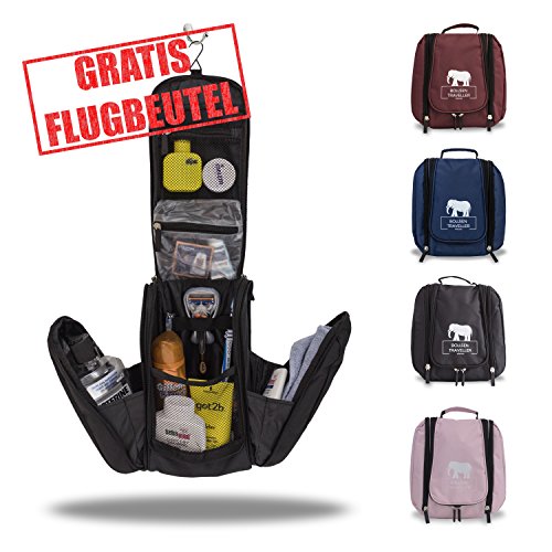 Zuverlässiger Kulturbeutel zum Aufhängen – Kulturtasche für Damen Herren – Extragroße Kosmetiktasche Waschtasche – XXL 32 cm - 2