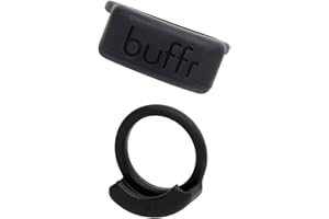 Buffr Smart Ring Protector – Silicone Ring Guards Compatible with Oura, Superhuman, RingConn & More Bands – Slim Fit, Sensor-Friendly Smart Ring Cover for Workout, Work & Daily Wear (Black, Size 10)