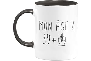 quotedazur - Mug Anniversaire 40 ans Doigt Honneur Rigolo Drôle - Tasse Fun Idée Cadeau Anniversaire 40 ans Homme Femme Humour Original
