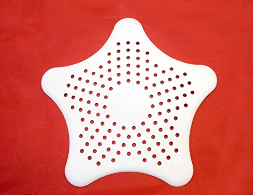 HOMETOOLS.EU – XXL 15x15cm Großes Silikon Abflusssieb mit Saugnäpfen Küche Spüle Spülbecken Krümel Sieb Bad Badewanne Dusche Haare Haarsieb WEISS - 2