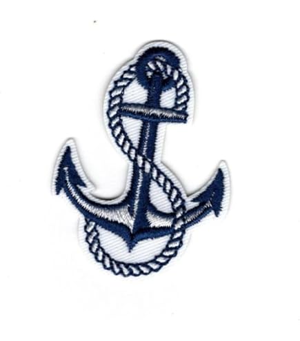 Patch Brodé Ancre Marine Thermocollant – 6,5 X 6 Cm – Rouge, En Polyester – Pour Vêtements, Sacs, Customisation - 5