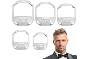 SPEACOUR 5PCS Modèles de Style de Barbe Transparents 5 Tailles Outil de Mise en Forme de Barbe en ABS Modèle de Rasage de Barbiche Pratique Gabarits de Rasage pour Homme Tailler, Coiffer la Barbe