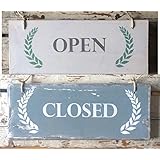 Ladenschild aus Holz ,Holzschild,handmade, open/closed, Geschäftsschild ,Glücksbrett,