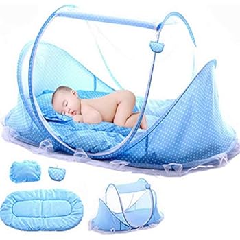 Matelas Et Linge De Lit Accessoires De Literie Cdet 1pc Tente Moustiquaire Bebe Pliant Portable Multiusage Lit De Bebe Voyage Tente Pop Up De Voyage 110x62x38cm gd In