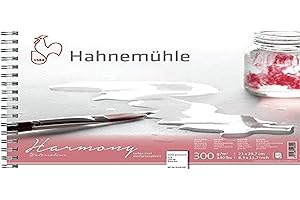 HAHNEMÜHLE Hahnemuhle 10628042 Harmony - Blocco a spirale, 300 g/m², formato A4, confezione da 5