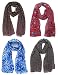 Letz Dezine Printed Poly Cotton Set of four mullticoloured stoles; scarf and stoles for women RS.379.00