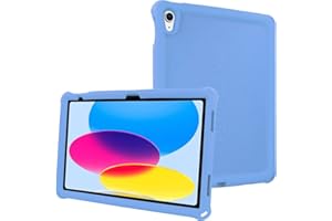 TECHGEAR Bumper Case for iPad 11" A16 (11th Gen 2025) & 10.9" (10th Gen 2022) – Rugged Kids Drop-Proof Silicone Cover w/Easy Grip, Anti-Slip Corners, Screen Film, Shockproof School-Friendly Design