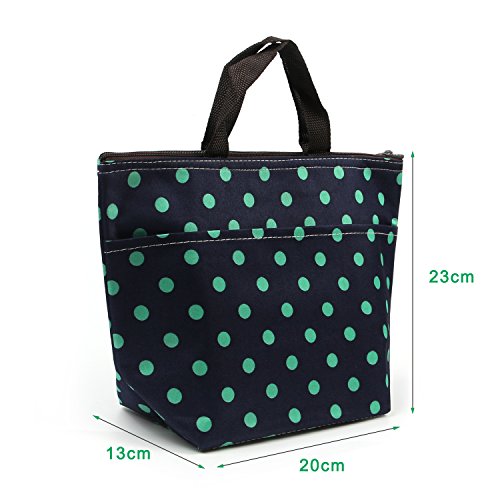 Cookey Lunch Box Insulated Lunch Bag Große Kühler Portable Takeaway Tote Bag für Männer, Frauen, Outdoor, Camping, Picknick (Schwarz-weiß Karierten) - 3