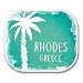 Produktbild DestinationVinyl 2 x 10cm/100mm Rhodos Griechenland Vinyl Selbstklebende Sticker Aufkleber Laptop Reisen Gepäckwagen Cool Zeichen Spaß #6330