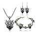 Produktbild HCFKJ 1Set Eule Frauen Halskette AnhäNger Tropfen Ohrringe Armband Modeschmuck (A)