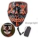 Produktbild Halloween Scary Maske Cosplay Led Kostüm Maske EL Draht Leuchten für Halloween Festival Party Dekorative Maske,Orange