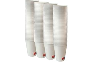 AC ALL CATERING 100 Vasos Desechables de Café Para Llevar - Vasos Cartón para Servir el Café, el Té, Bebidas Calientes y Frías (8 oz - 240 ml, Blanco)…