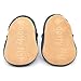 Dotty Fish Soft Leather Baby and Toddler Shoes - Boys Navy and White Star Design with Suede Soles - 18-24 Months