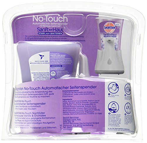 Sagrotan No-Touch Automatischer Seifenspender Weiß inkl. Nachfüller Lotusblüte + Kamillenöl - 2