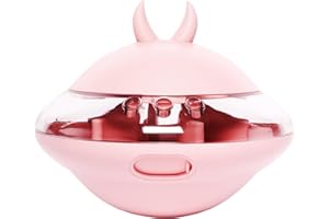 Peticularz® Giocattolo Interattivo per Cani a Forma di UFO Rosa con Funzione di Snack, Rompicapo e Bocconcino per Cani e Gatti, Stimolazione Mentale e Ricompensa in un Unico Prodotto